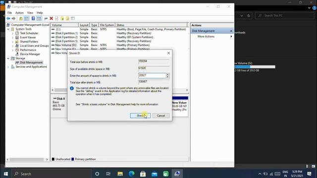 How to shrink volume in windows 10 using disk management смотреть онлайн