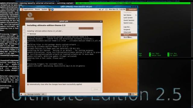 Ultimate Edition 2.5 Theme on Ubuntu Karmic. смотреть онлайн