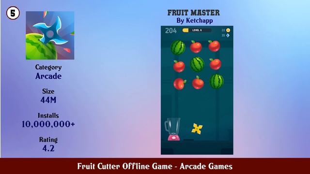 Top 10 Fruit Cutter Offline Game Android Games смотреть онлайн