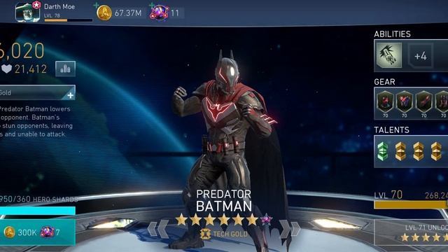 Injustice 2 Mobile - Upgrading Predator Batman to 7 Stars смотреть онлайн