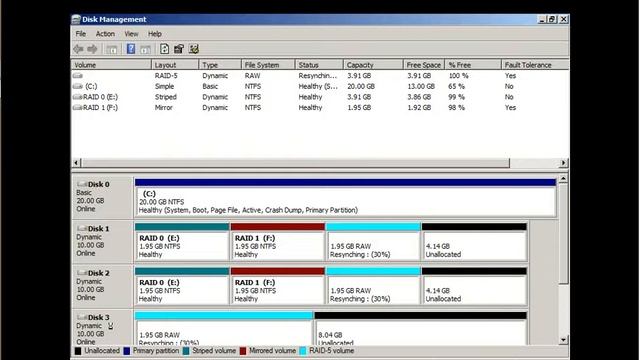 [RAID] Create RAID 5 in Windows Server 2008 смотреть онлайн