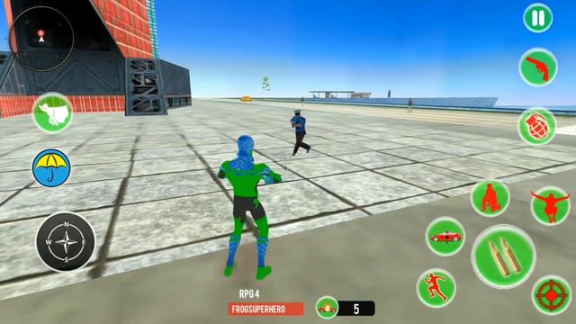 Flying Spider Rope Hero City | Amazing Frog Rope Man Hero Miami Crime City - Android GamePlay смотреть онлайн