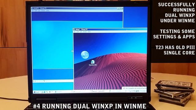 Installing dual WinXP in two VMs on WinME (ThinkPad T23) смотреть онлайн