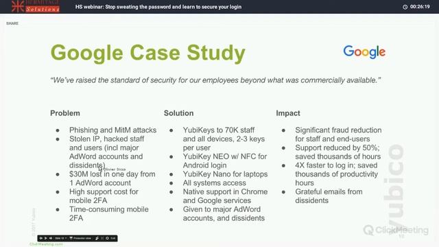 HS webinar: Stop sweating the password and learn to secure your login смотреть онлайн