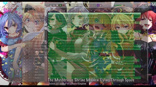 The Mysterious Shrine Maiden Flying Through Space from Touhou 15 Legacy of Lunatic Kingdom смотреть онлайн