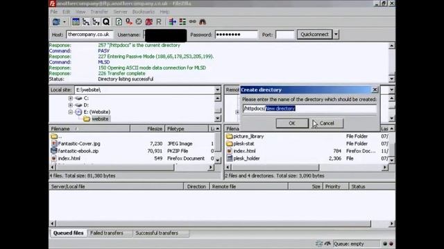 Upload file using FTP смотреть онлайн