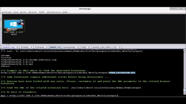 Build a botnet of browser extensions with BeEF and Armitage смотреть онлайн