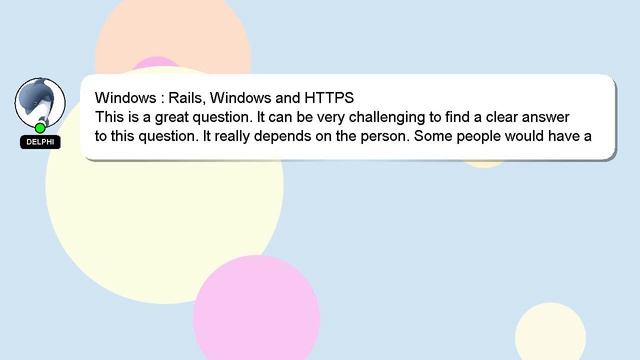 Windows : Rails, Windows and HTTPS смотреть онлайн