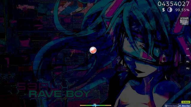 Osu! l Mouse player l S3RL - R4V3 BoY l 5.36* FC! смотреть онлайн