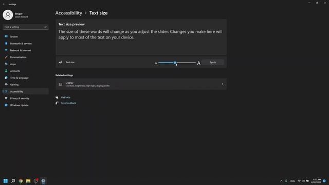 How to adjust your Text/Font Size in (Windows 11) смотреть онлайн