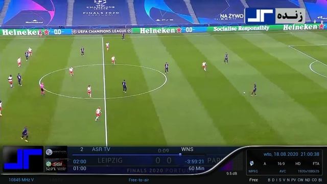 RB Lipsk - PSG na kanałach (FTA) CBC Sport HD & ASR TV (18.08.2020) смотреть онлайн