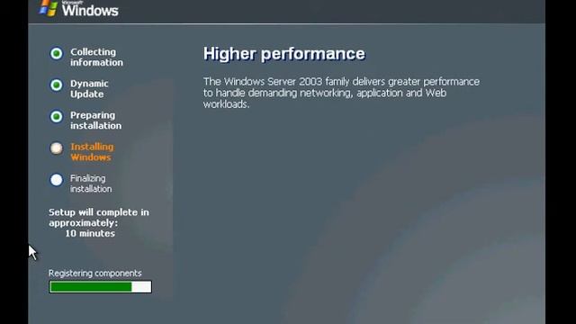 Windows Server 2003 Installation смотреть онлайн
