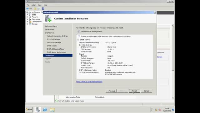 Install and Configure dhcp windows server 2008 r2 смотреть онлайн