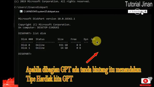 cara cek jenis Tipe partisi hardisk GPT/MBR tanpa software_Tutorial Jinan смотреть онлайн