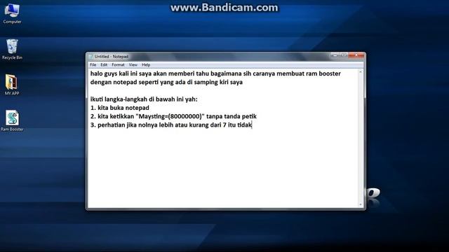 Cara Membuat Ram Booster Dengan Notepad смотреть онлайн