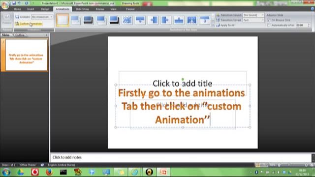 Windows 7 How To Use Microsoft PowerPoint To Animate Things In A Slide Show смотреть онлайн