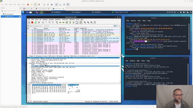 Wireshark demo using kali смотреть онлайн
