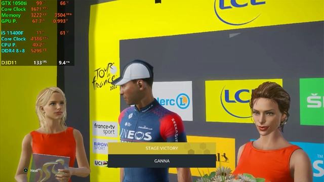 Tour de France 2022 - GTX 1050ti + i5 11400F смотреть онлайн