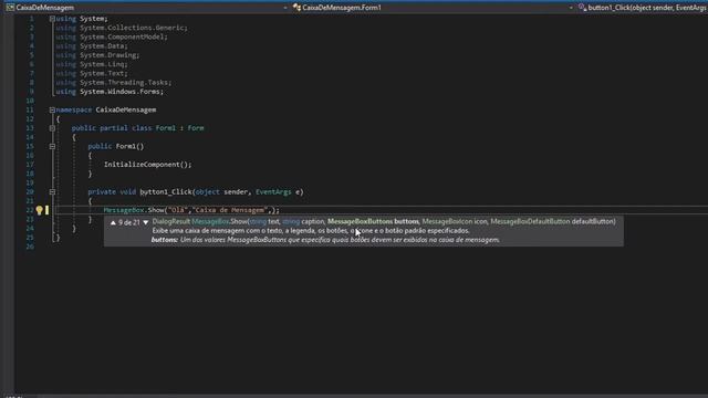 01 / C# / MessageBox / WindowsForms смотреть онлайн