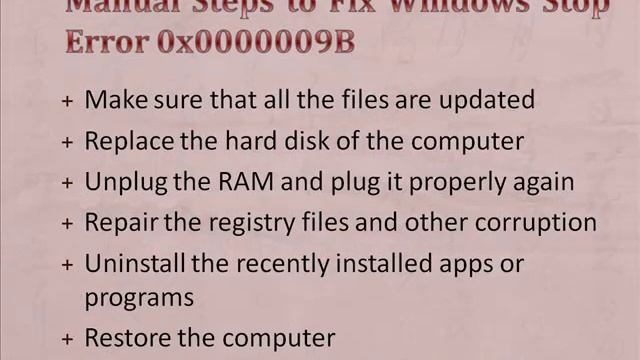 How to Fix Windows Stop Error 0x0000009B смотреть онлайн