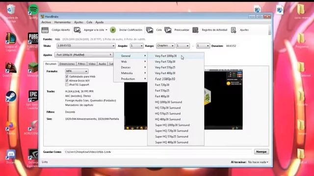 COMO REDUCIR EL TAMAÑO A TUS VIDEOS SIN PERDER CALIDAD /WINDOWS7/8/10 (SOLO 64 BITS) смотреть онлайн