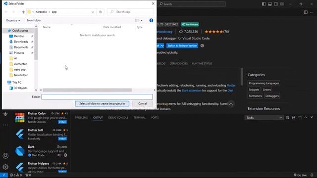 Flutter new web project not showing in Visual Studio command palette смотреть онлайн