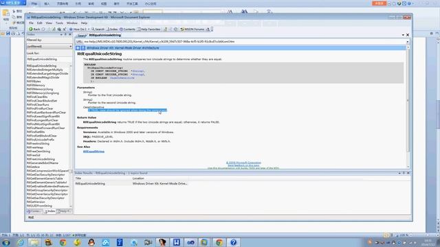 RtlEqualUnicodeString Windows kernel program смотреть онлайн