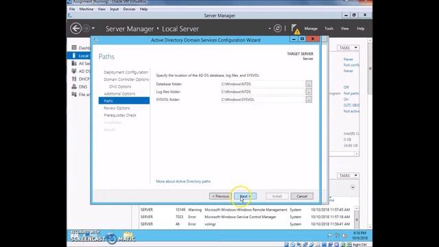 Installing Active directory, DNS, DHCP in Windows Server 2012 смотреть онлайн