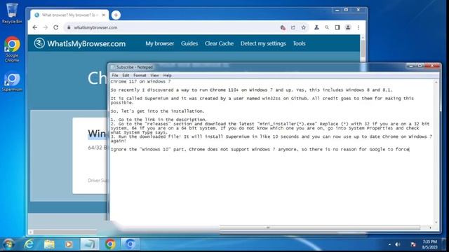 (old) Chrome 117+ on Windows 7 and 8! (tutorial) смотреть онлайн