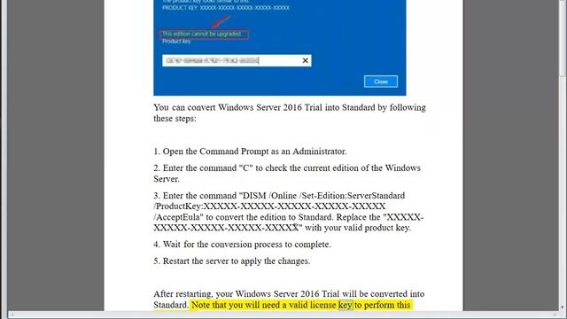 Convert Windows Server 2016 Trial into Standard смотреть онлайн