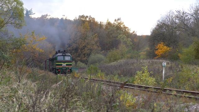 🚆Львовская 2М62У на прожарке у крутого подъёма в Павловке | 2M62U-0155 with freight train смотреть онлайн