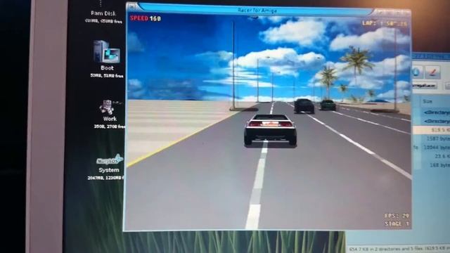 Amiga Racer on iBook G4 1.33GHz with MorphOS смотреть онлайн