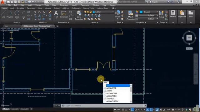 1_23 AutoCAD 2D Elevation Door N Windows (Marathi) смотреть онлайн