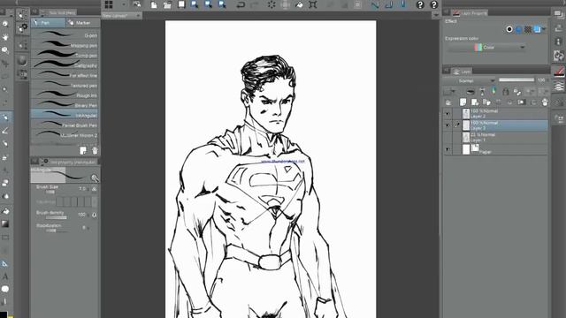 Surface pro 2017 drawing superman with clip studio paint смотреть онлайн