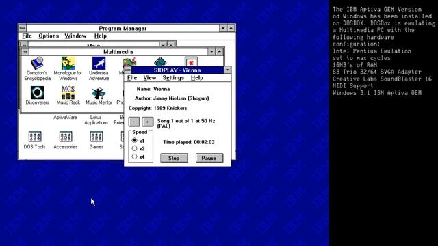 MIDI Jukebox : Sidplayer on Windows 3.1 : Vienna смотреть онлайн