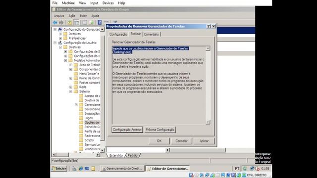GPO Impedir acesso ao Gestor de Tarefas - Windows Server 2008 смотреть онлайн