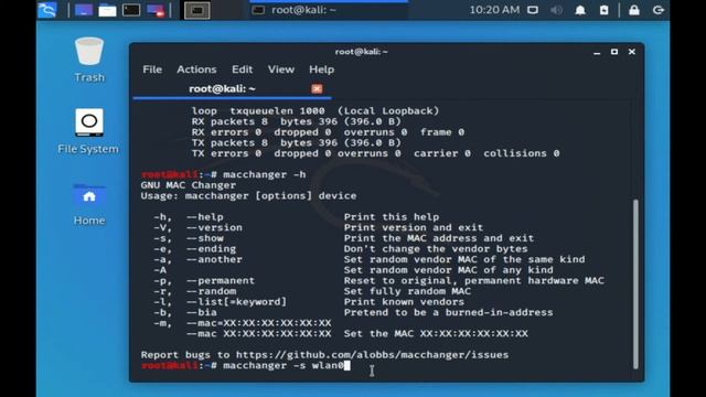 How to change MAC address in Kali linux (macchanger ) смотреть онлайн