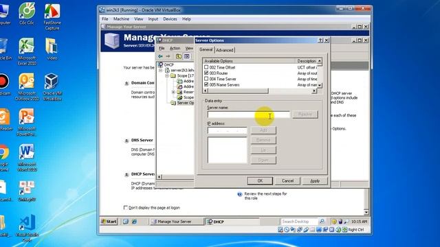 Cài đặt DHCP tren win server 2003 vbox смотреть онлайн