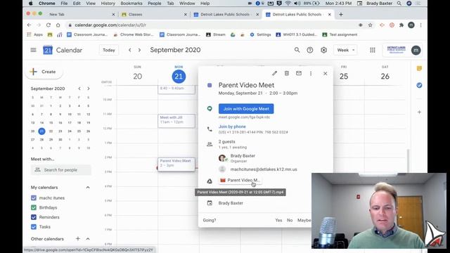 Find a Recorded Google Meet in Google Calendar смотреть онлайн