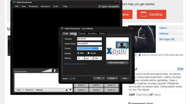 Streaming Games and Desktop to Justin.tv using Xsplit. смотреть онлайн
