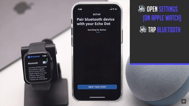 Pair Amazon Echo Dot as Bluetooth Speaker for Apple Watch (How to) смотреть онлайн