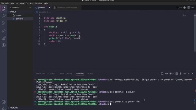 Cannot use pow(), sqrt() in C | Undefined reference to pow collect2 error: ld returned 1 exit statu смотреть онлайн