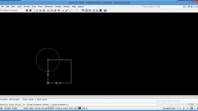 ERASE, COPY, MOVE, ROTATE commands used in AutoCAD# lesson 08 смотреть онлайн