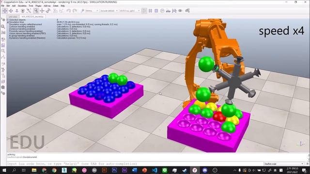 Coppeliasim Pick and Place remote control demo --by controlling the angle of the motor смотреть онлайн