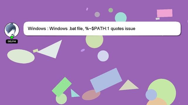 Windows : Windows .bat file, %~$PATH:1 quotes issue смотреть онлайн