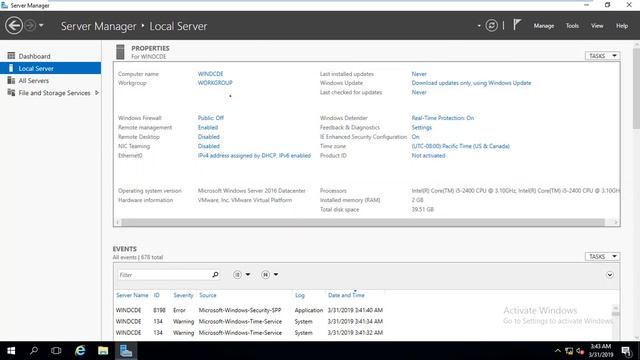 Lesson 04 - Windows Server Basic Settings using Server Manager смотреть онлайн