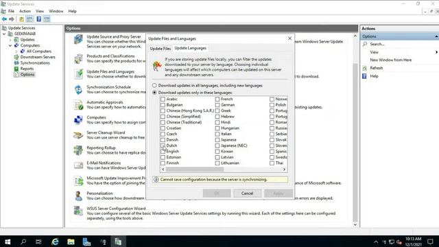 Wsus Server Configuration I Windows 2019 server смотреть онлайн