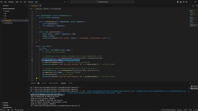 ● Main java Projeto Bancario Visual Studio Code смотреть онлайн