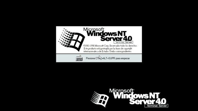 Microsoft Windows NT 4.0 Terminal Server (Spanish Version) - Presione CTRL+ALT+SUPR Screen смотреть онлайн