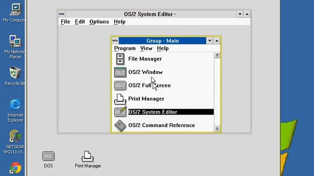 Microsoft OS/2 1.30.1 in Microsoft Virtual PC 2007 смотреть онлайн